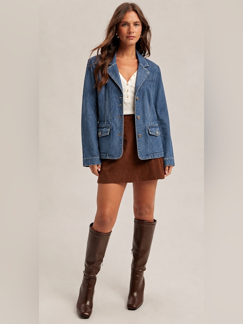 Chico’s platinum denim jacket